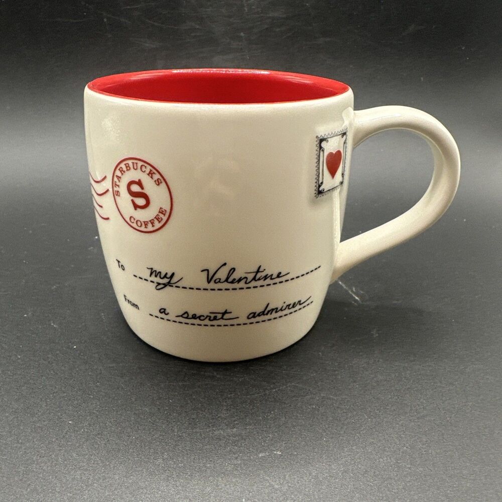 STARBUCKS 2010 My Valentine Secret Admirer New Bone China Coffee Mug